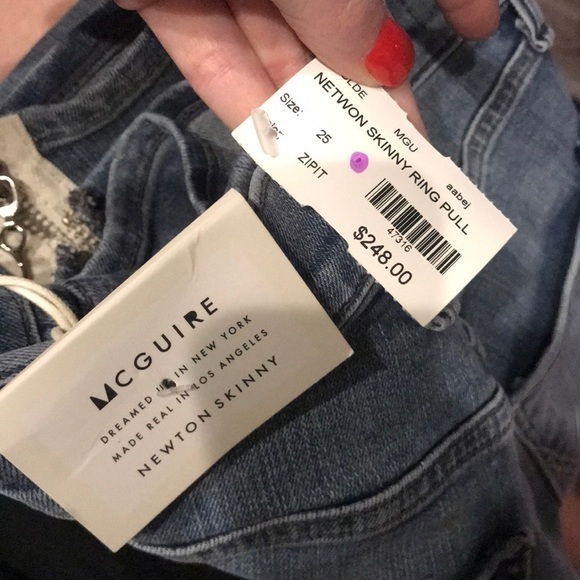 NWT McGuire Newton skinny pull zip jean - Picture 5 of 6